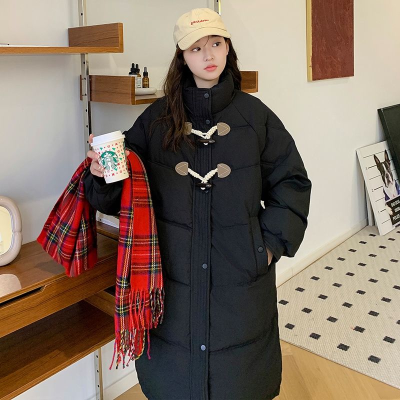 鸭鸭2023新款棉衣女冬季外套小个子棉袄加厚中长款羽绒羽绒服潮