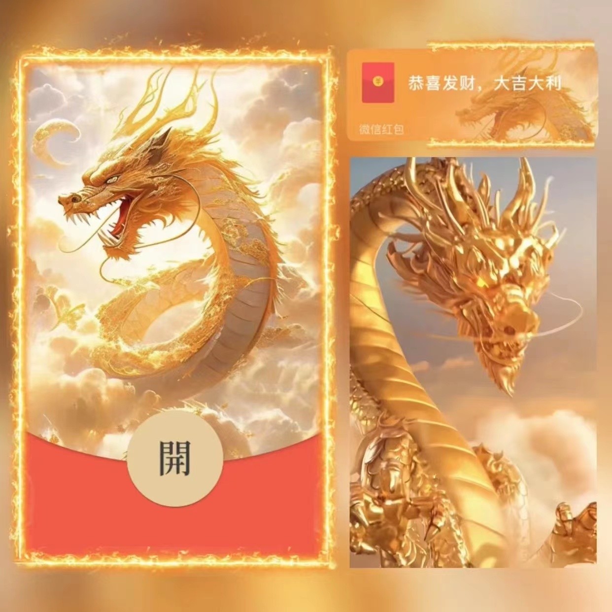 微信红包2024新年红包龙年红包动态红包封面设计网红爆款新款国潮