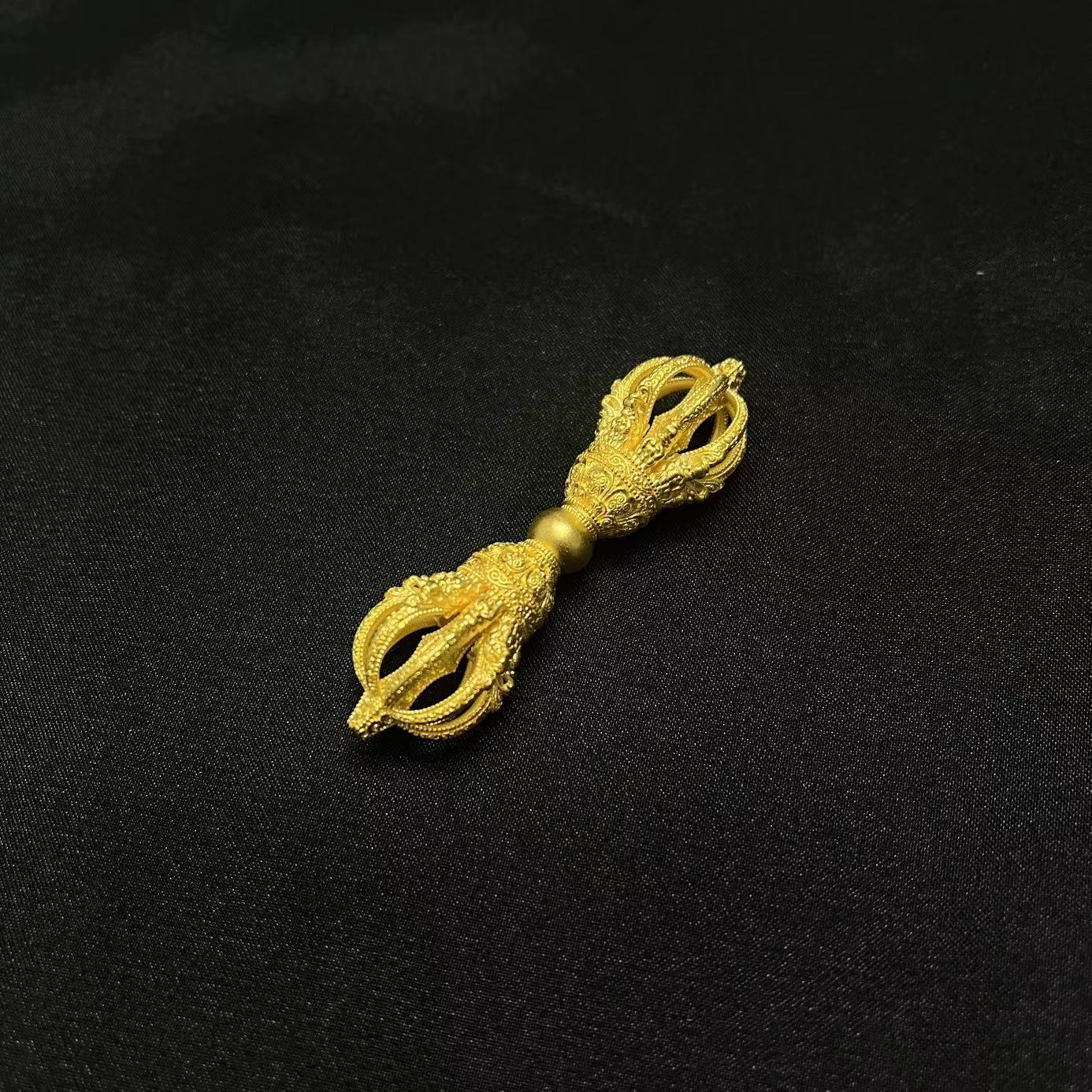 xisanfu/喜三福【尾款】足金古法工艺金钢杵黄金吊坠（不含链）