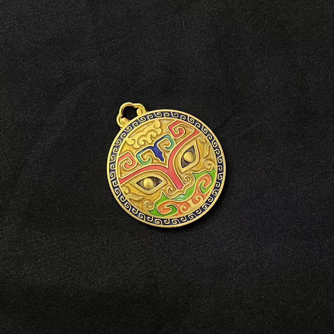 【钱金寳】黄金纯金精美花纹单品手工吊坠男女通戴古法(不含链，绳)