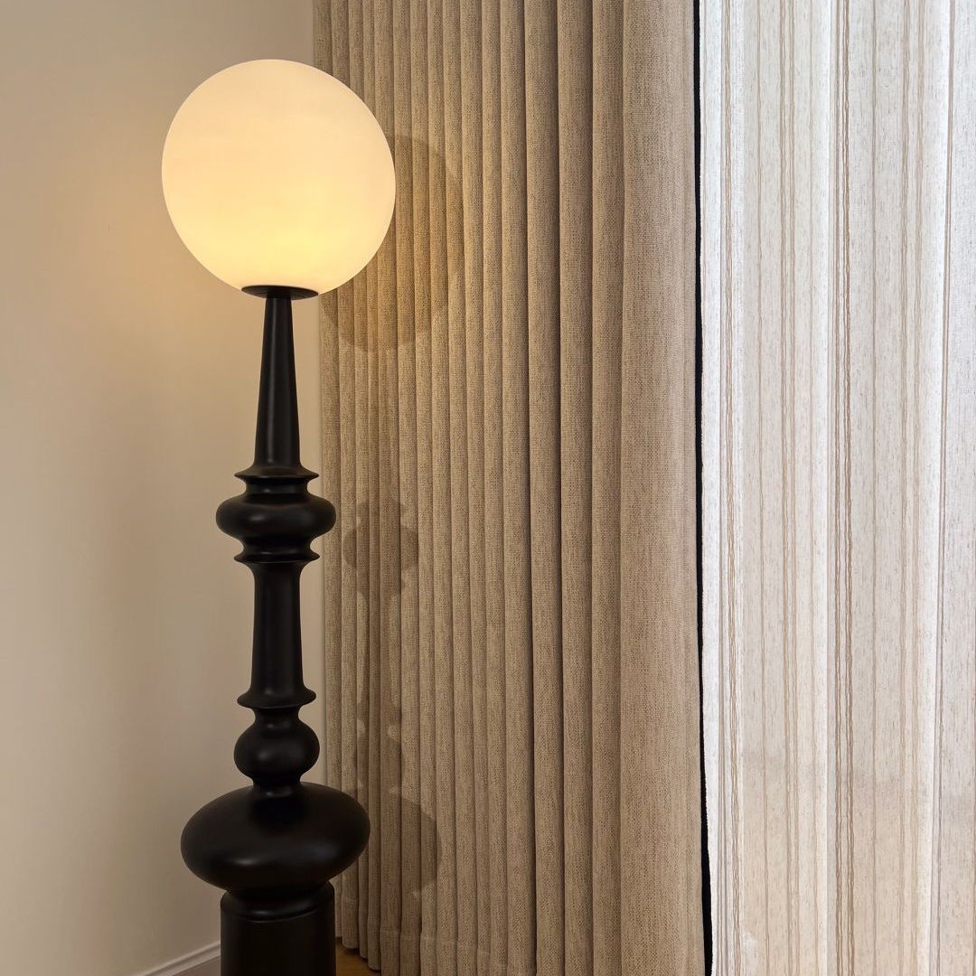 半夏奶茶色雪尼尔加厚中古风客厅卧室窗帘