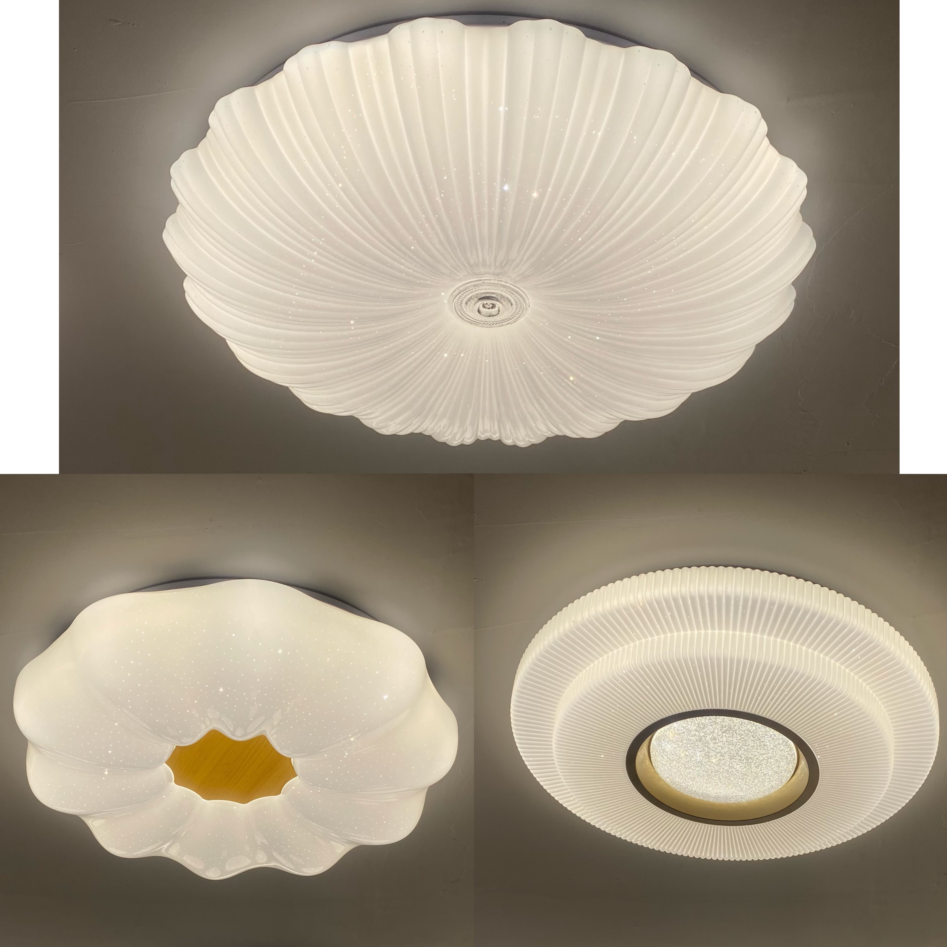 满天星简约卧室灯LED全屋套餐卧室吸顶灯圆形贝壳卧室吸顶灯房间