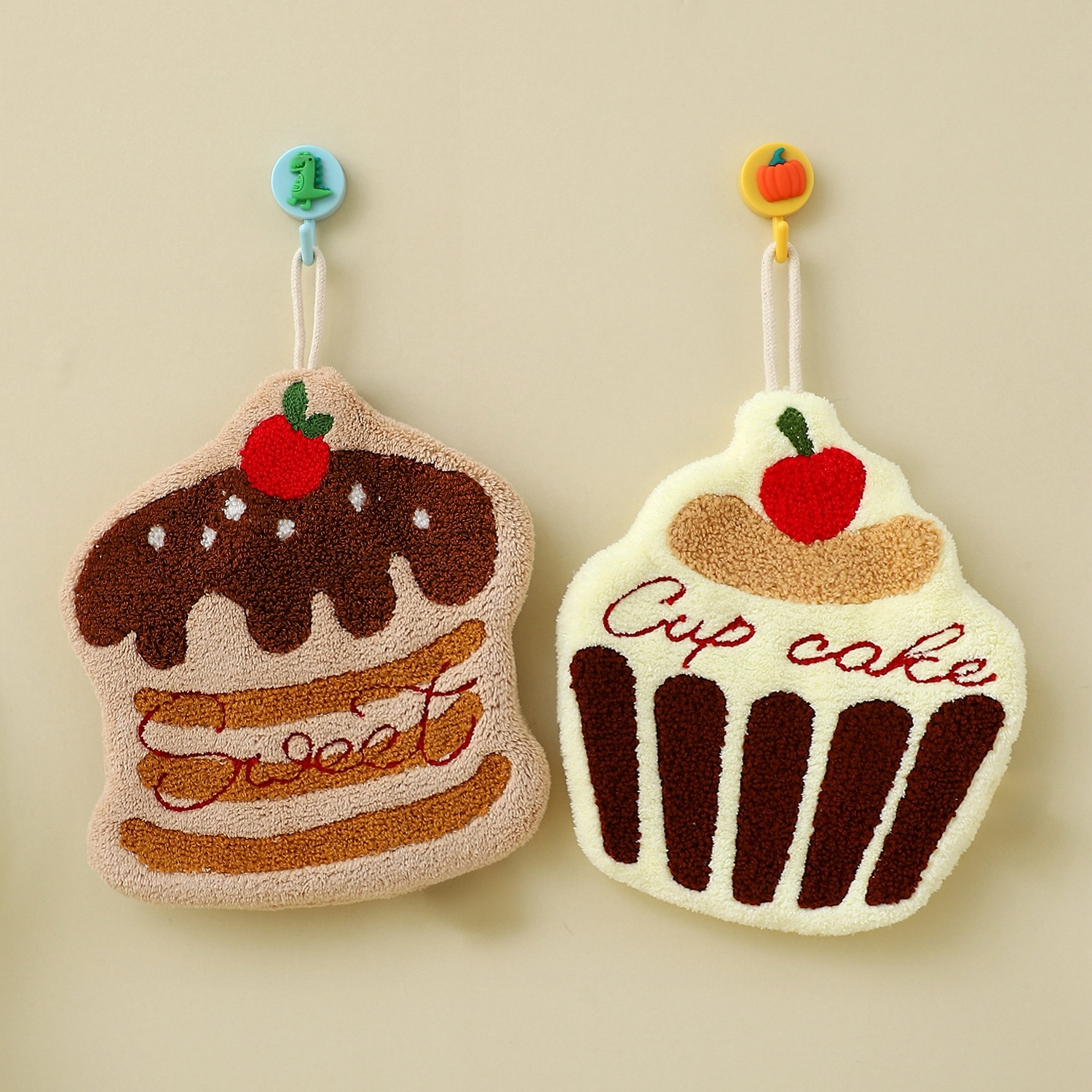 卡通蛋糕挂式擦手巾吸水加厚手巾加厚速干创意速干擦手巾