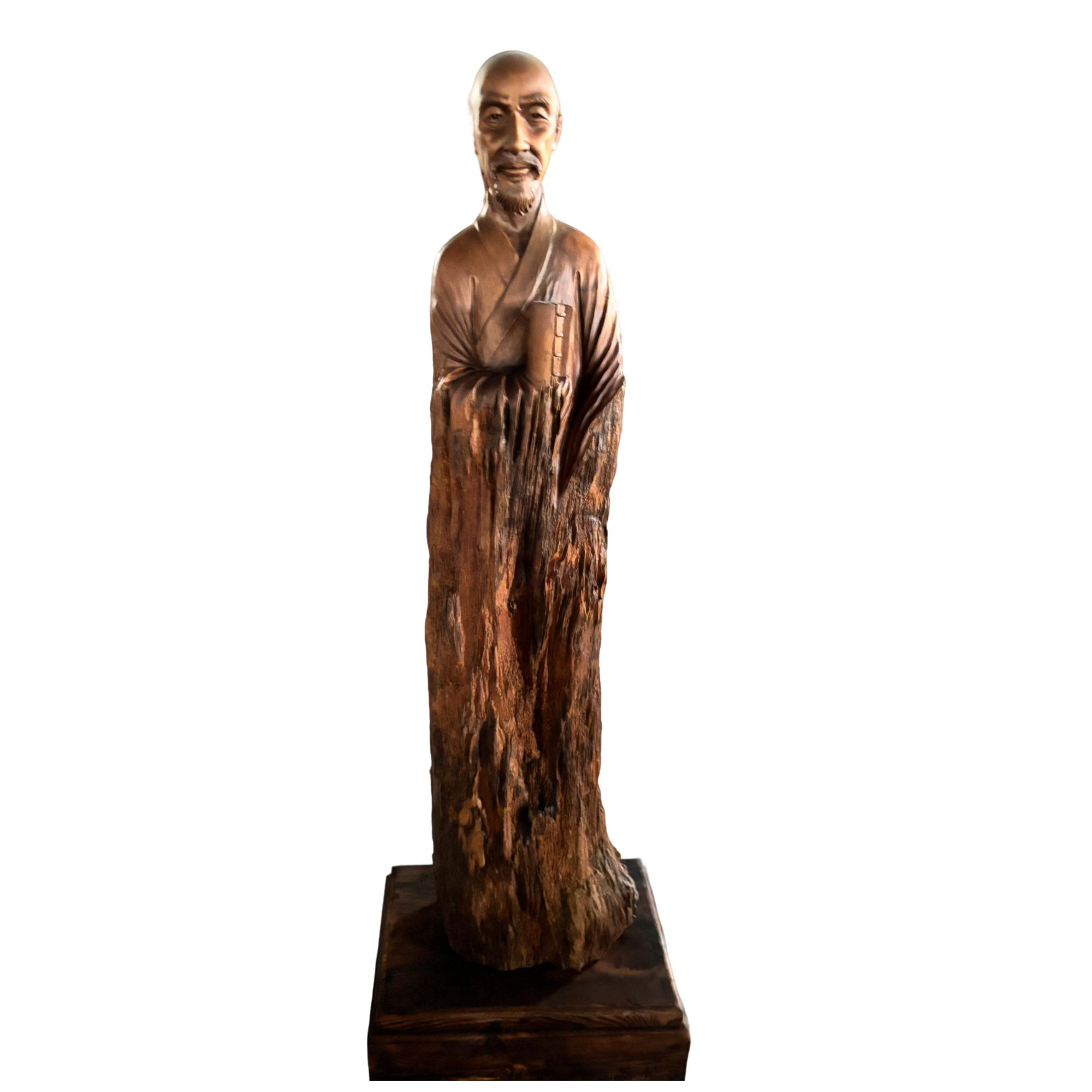 木雕工艺品摆件（弘一法师）纯手工匠心技艺精细雕刻品