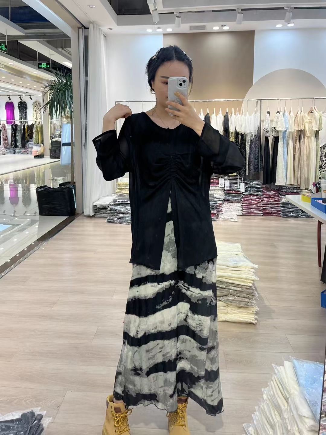 白沙香槟小站夏季新款套装