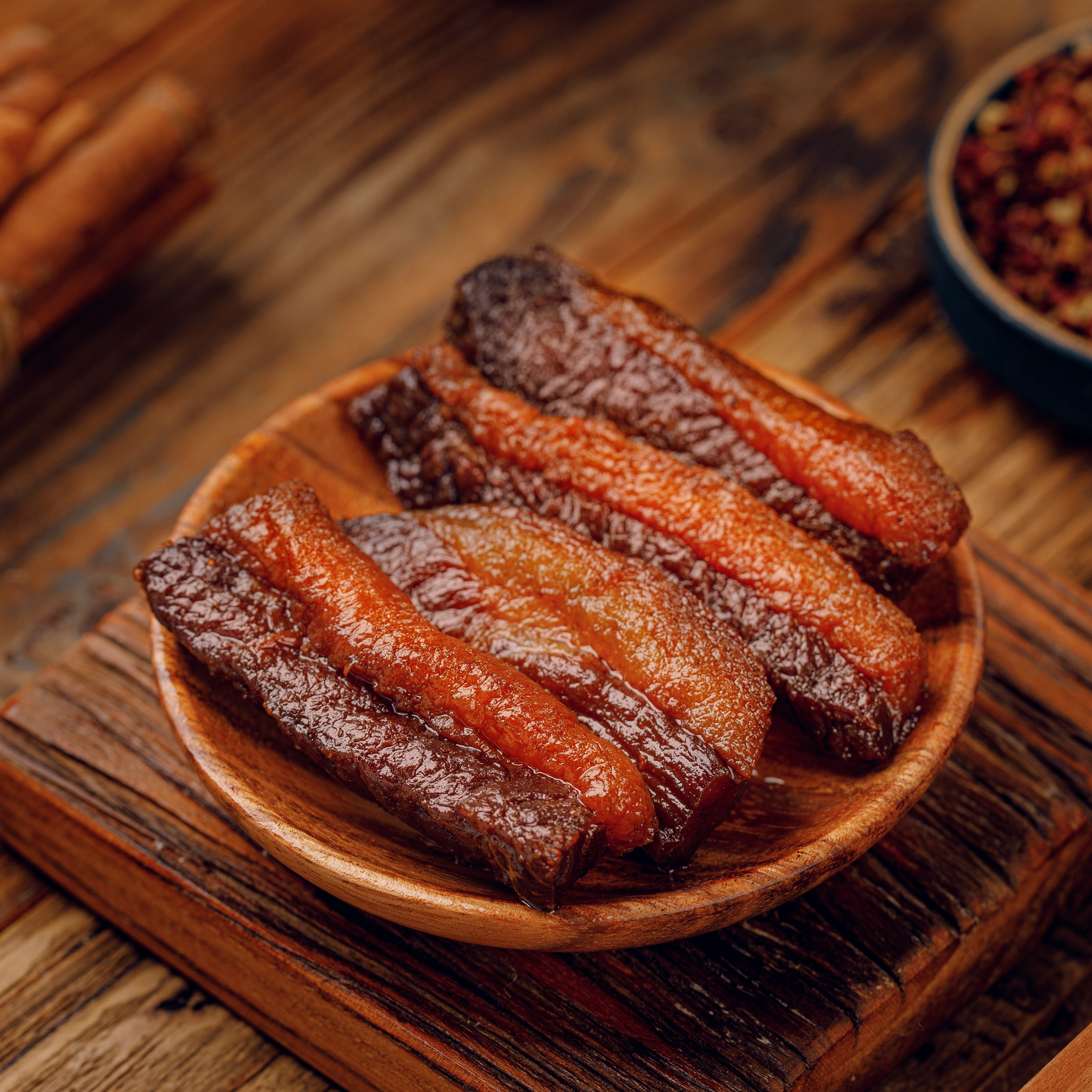 草原牛福李现烤肥瘦牛肉干  自然风干手工碳烤 原味休闲精选方便