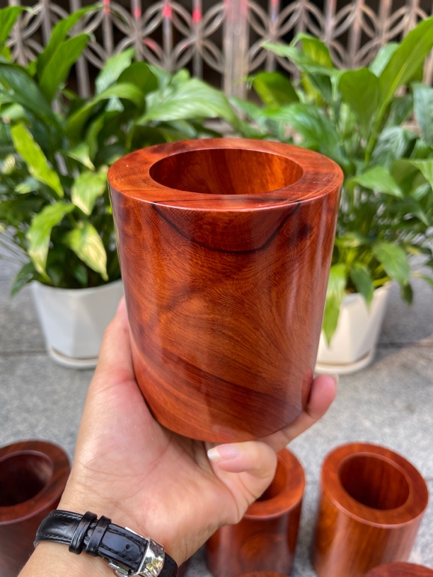 MH笔筒摆件，实木笔筒摆件