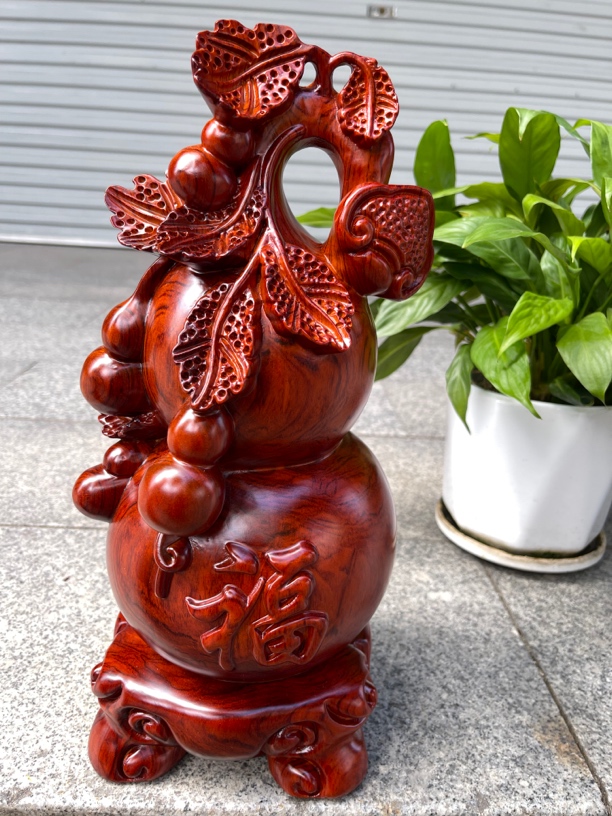 XBH葫芦家居摆件葫芦、实木摆件葫芦38cm