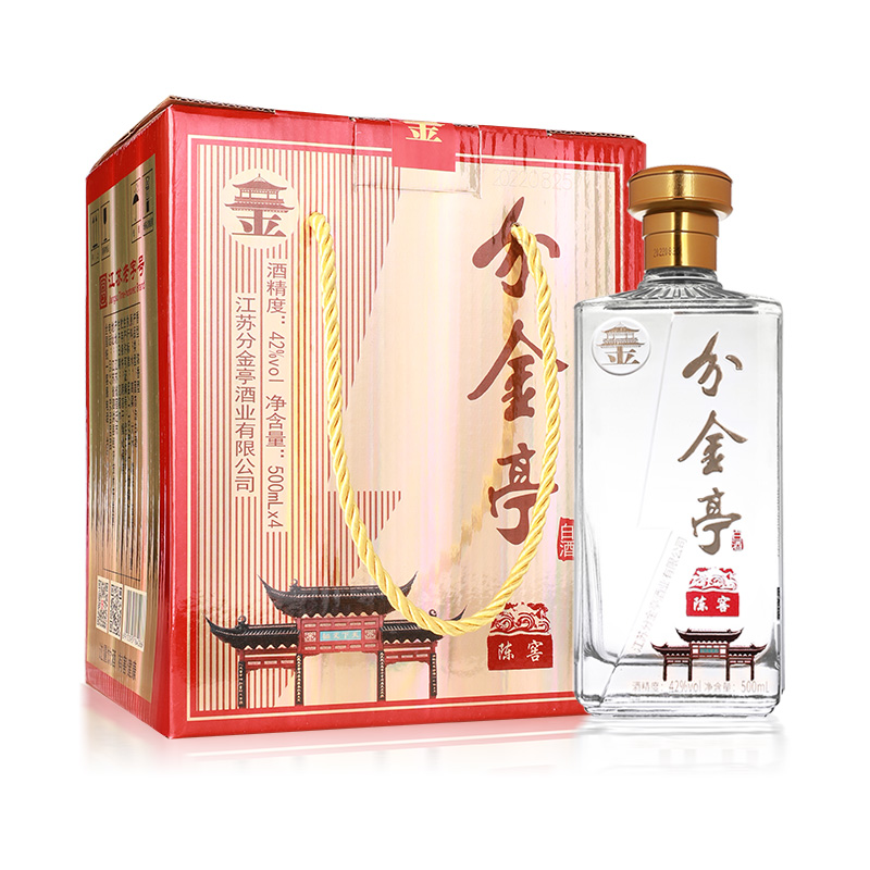 分金亭陈窖礼盒4瓶浓香型白酒固态纯粮优级口粮酒42度500ml