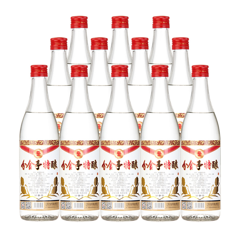 分金亭特酿白酒 42度浓香型口粮酒整箱12瓶名酒瓶装绵柔42度500ml