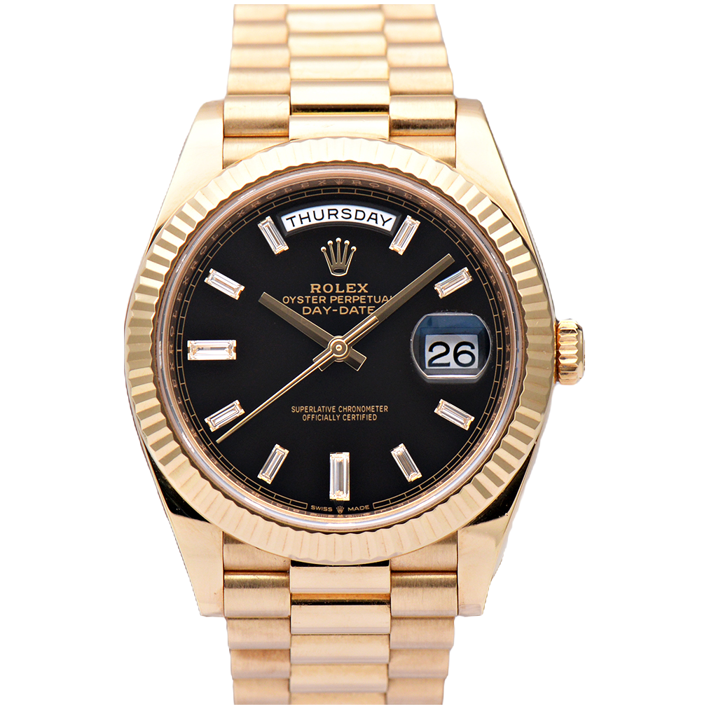 99新 Rolex/劳力士 星期日历型228238黑冰糖原钻40mm男表