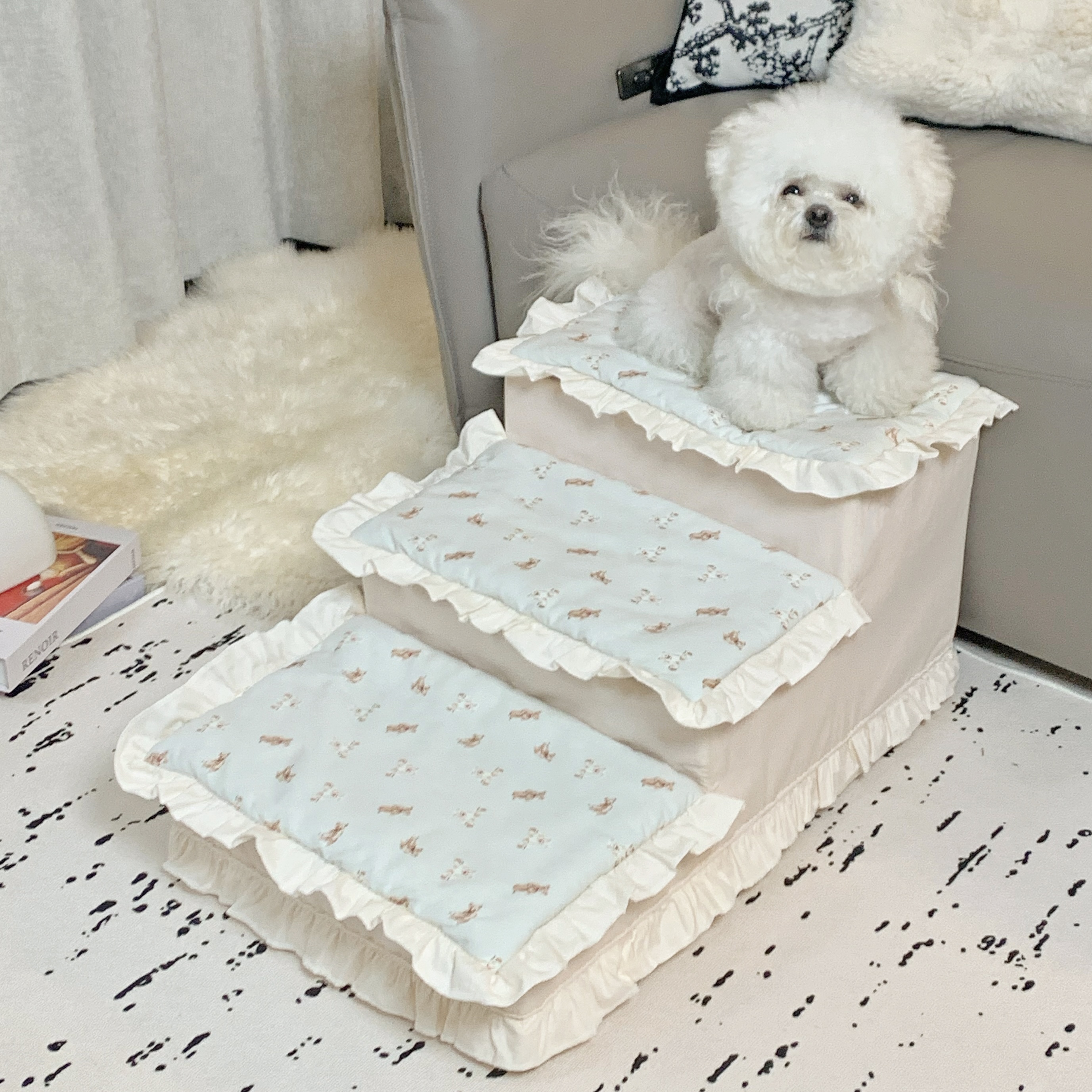 宝丽珍宠物楼梯防滑爬梯台阶上床保护关节髌骨小中大型狗可定制