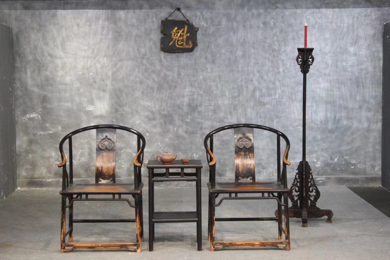 传承经典圈椅，庄重典雅，65.48.50.98尺寸，材质，榆木