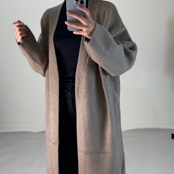 秋冬长款毛衣外套