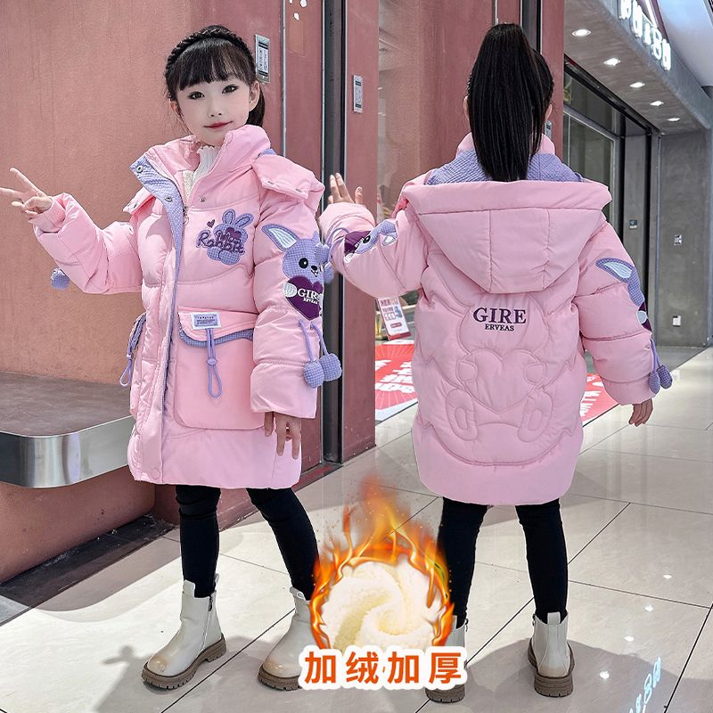 波司澄新款2023韩版潮流女童羽绒衣加厚防寒保暖中大童加絨加厚