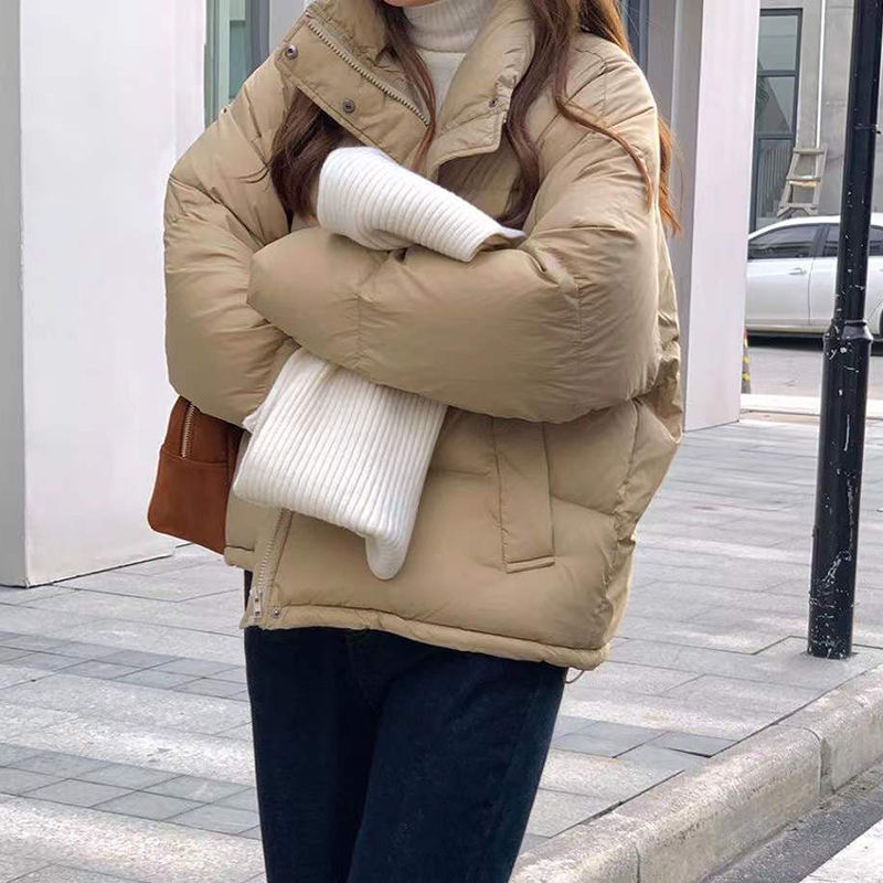 波司橙反季羽绒服女短款2023冬季新韩版宽松加厚白鸭绒小个子面包