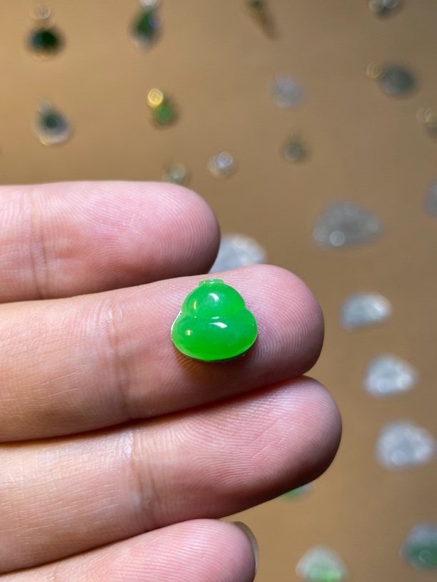 天然翡翠a货葫芦