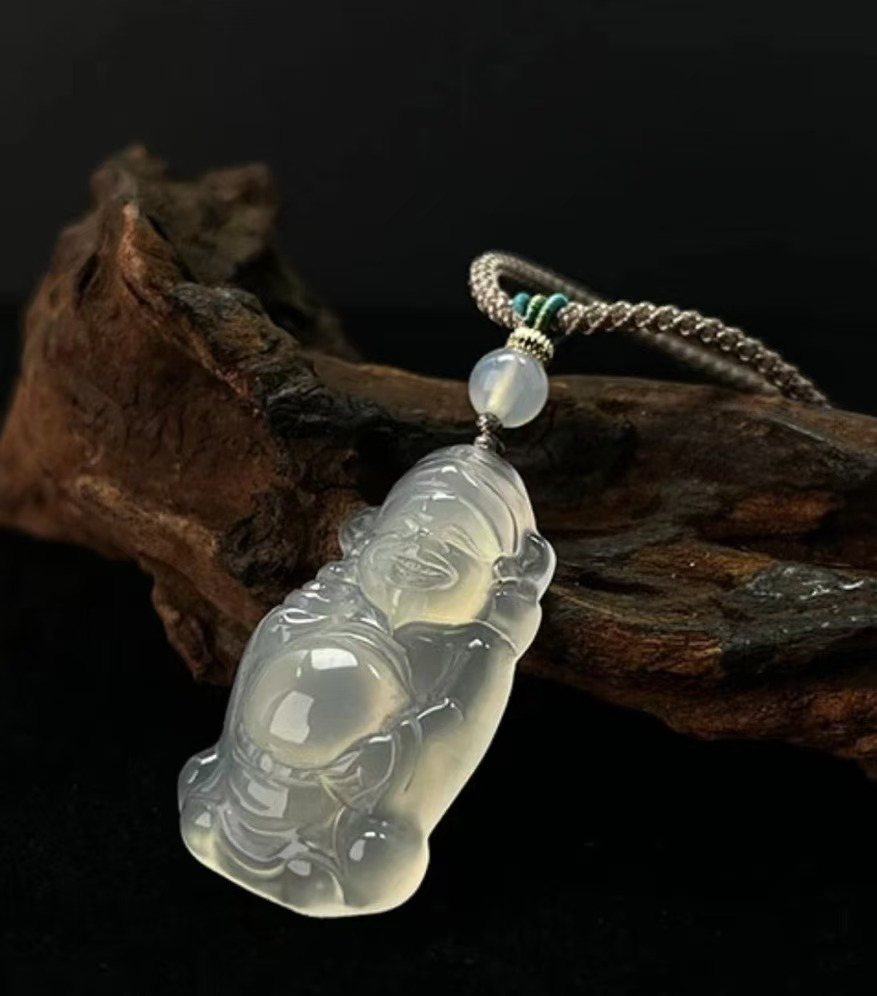 天然玉髓玛瑙-财神爷吊坠