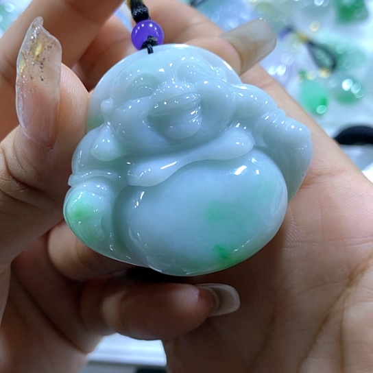 翡翠颈饰未镶嵌 天然翡翠A货吊坠