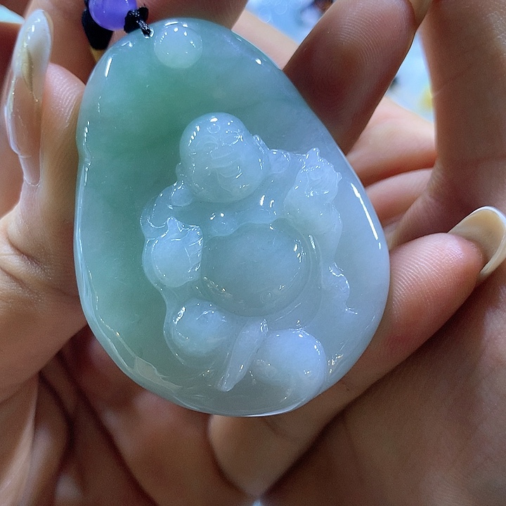 翡翠颈饰未镶嵌天然翡翠A货吊坠
