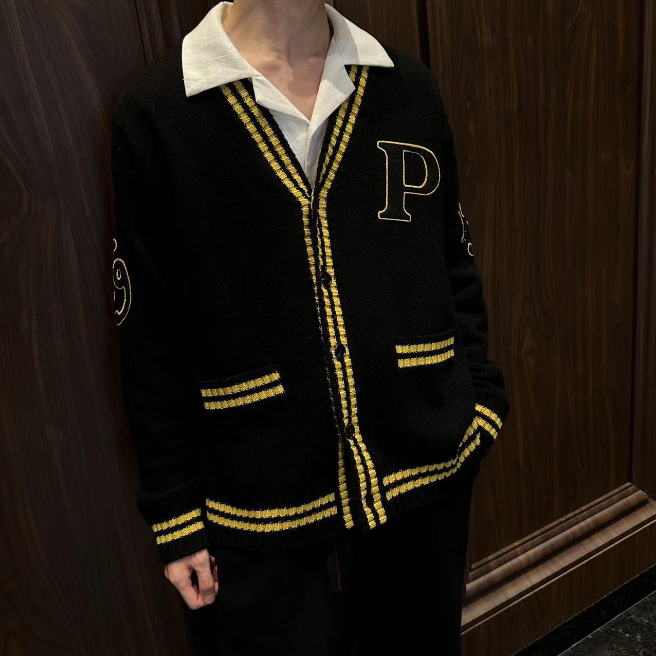 老钱风极简休闲毛织开衫外套秋冬穿搭男士宽松松弛情侣