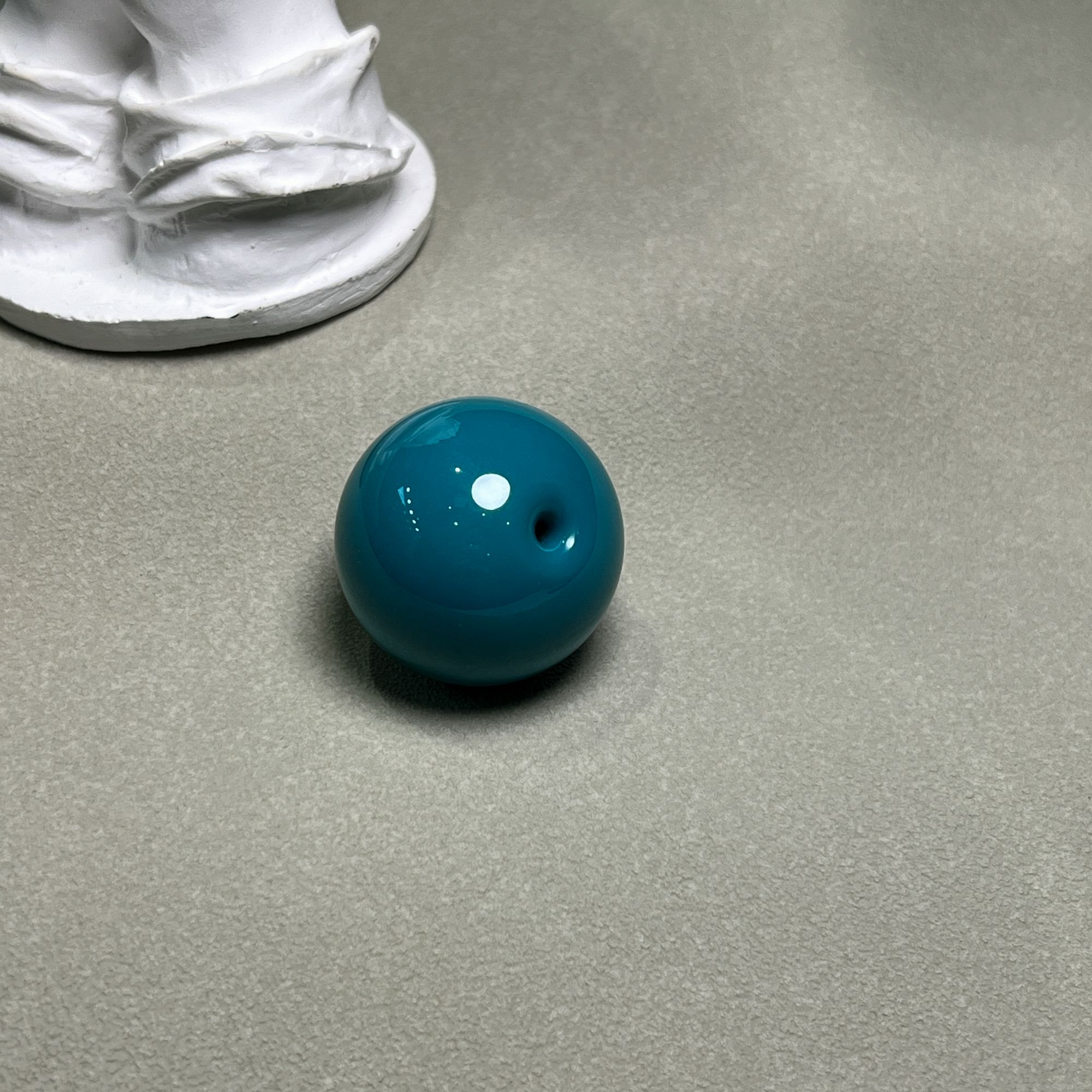 绿松石高瓷蓝锁骨大圆珠收藏级高品质