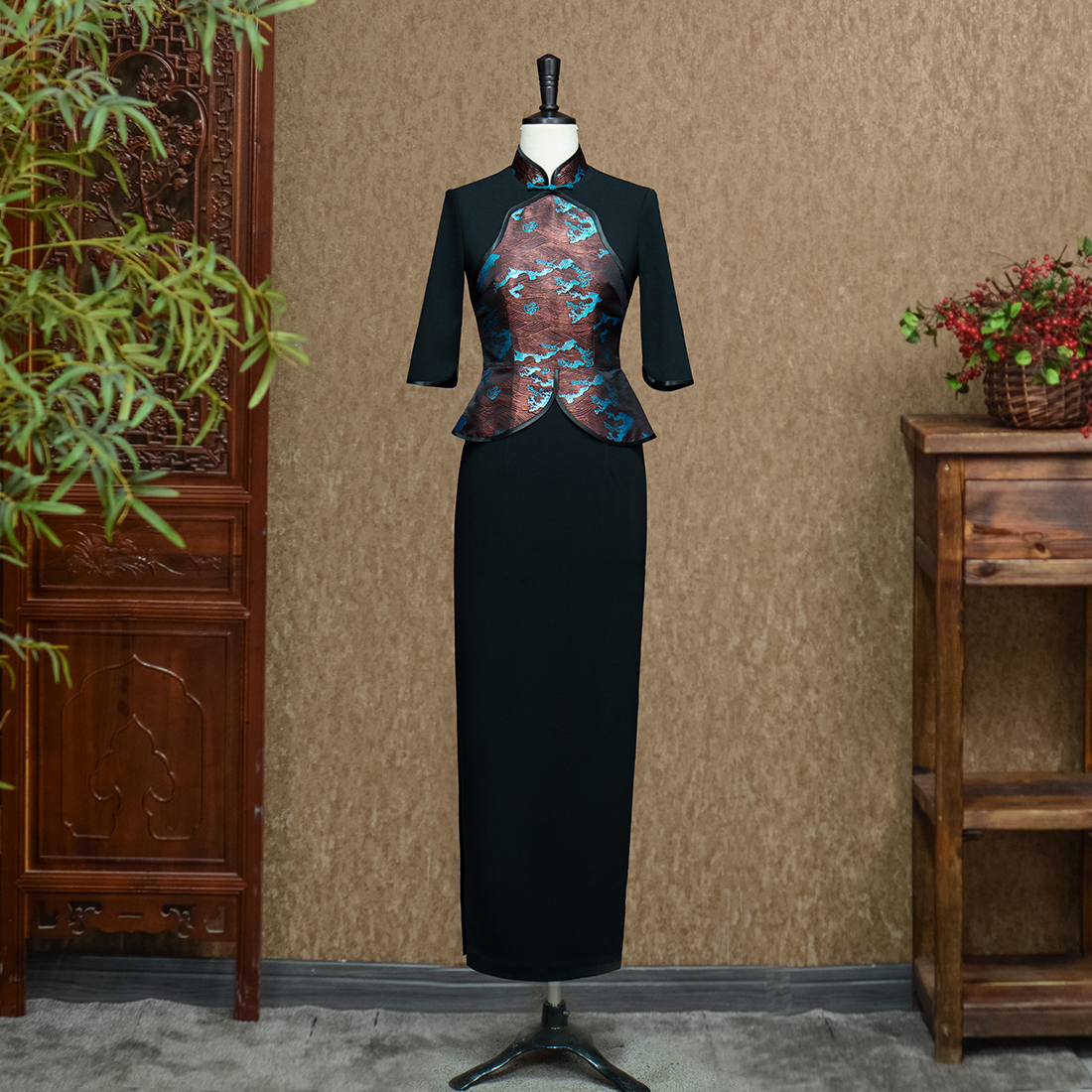 【李燕老师专属】锦绣未央旗袍日常套装气质中式修身秋冬款