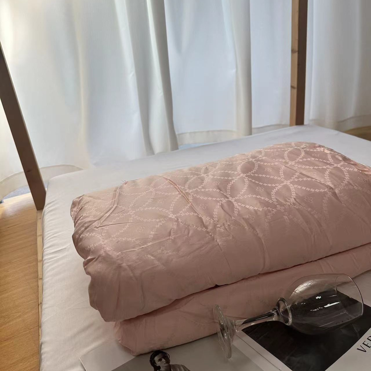 香港富安那御品蚕丝被（黄金丝）7斤～粉色加大