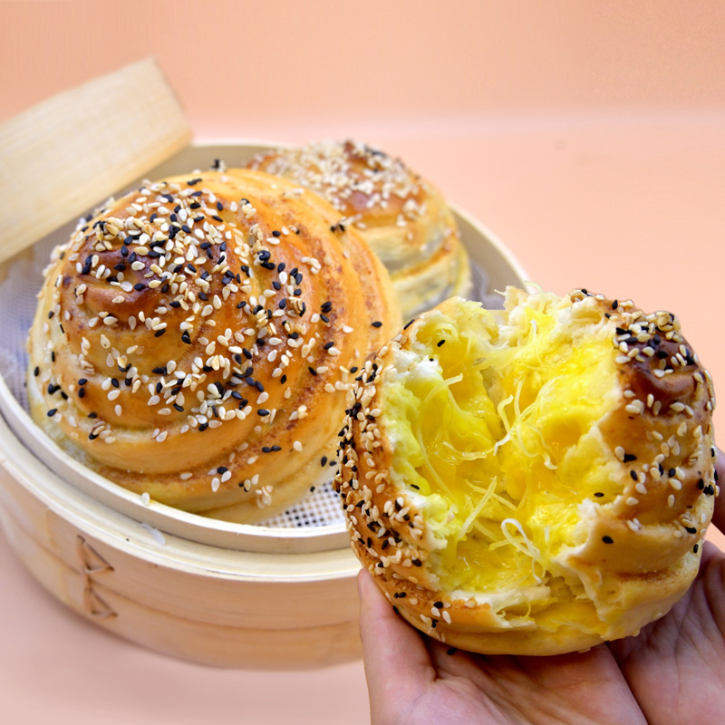 金丝椰奶卷 原味 凤梨 蓝莓 椰奶卷 花卷 金丝卷 山东特产