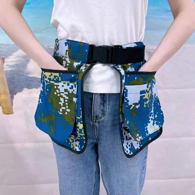 新款迷彩腰包多功能口袋拉链腰包运动时尚腰带围裙腰封