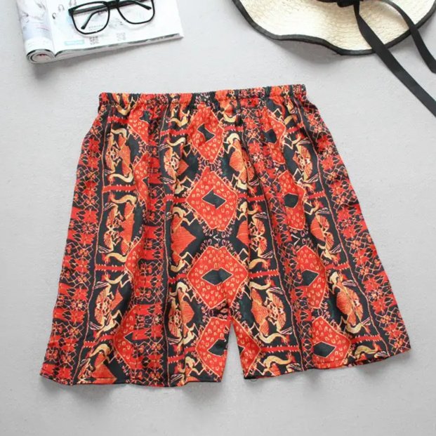 编号U 桑蚕丝五分裤中裤居家裤睡裤休闲宽松