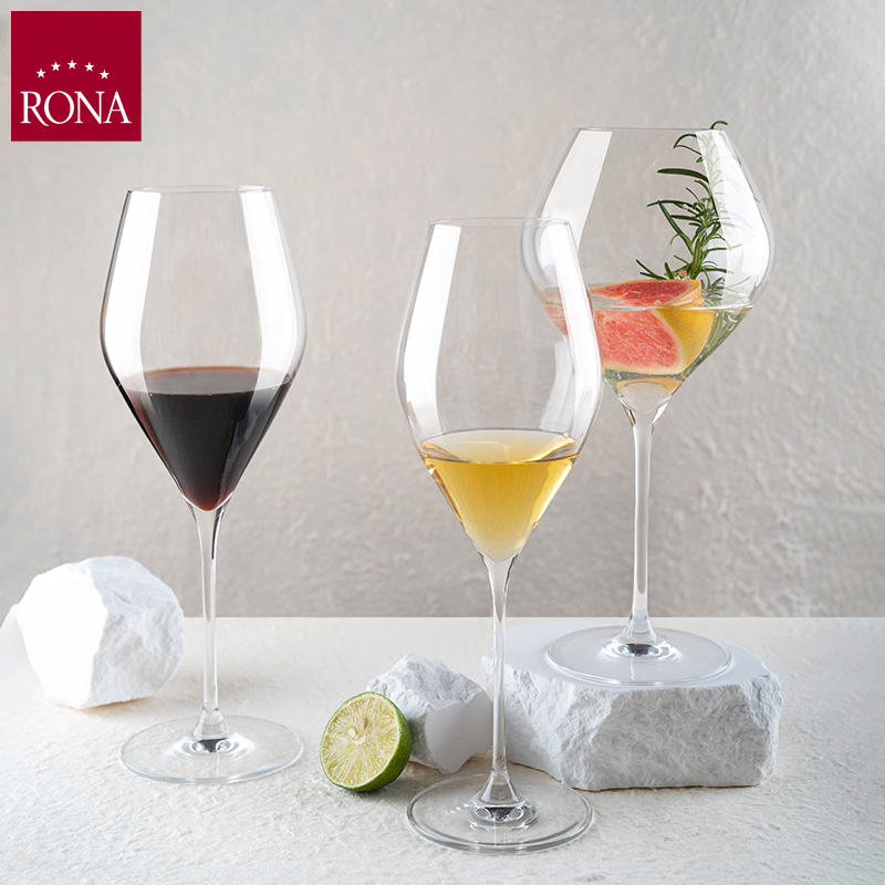 洛娜RONA天鹅白葡萄酒杯家用高档红酒杯套装雷司令水晶玻璃高脚杯