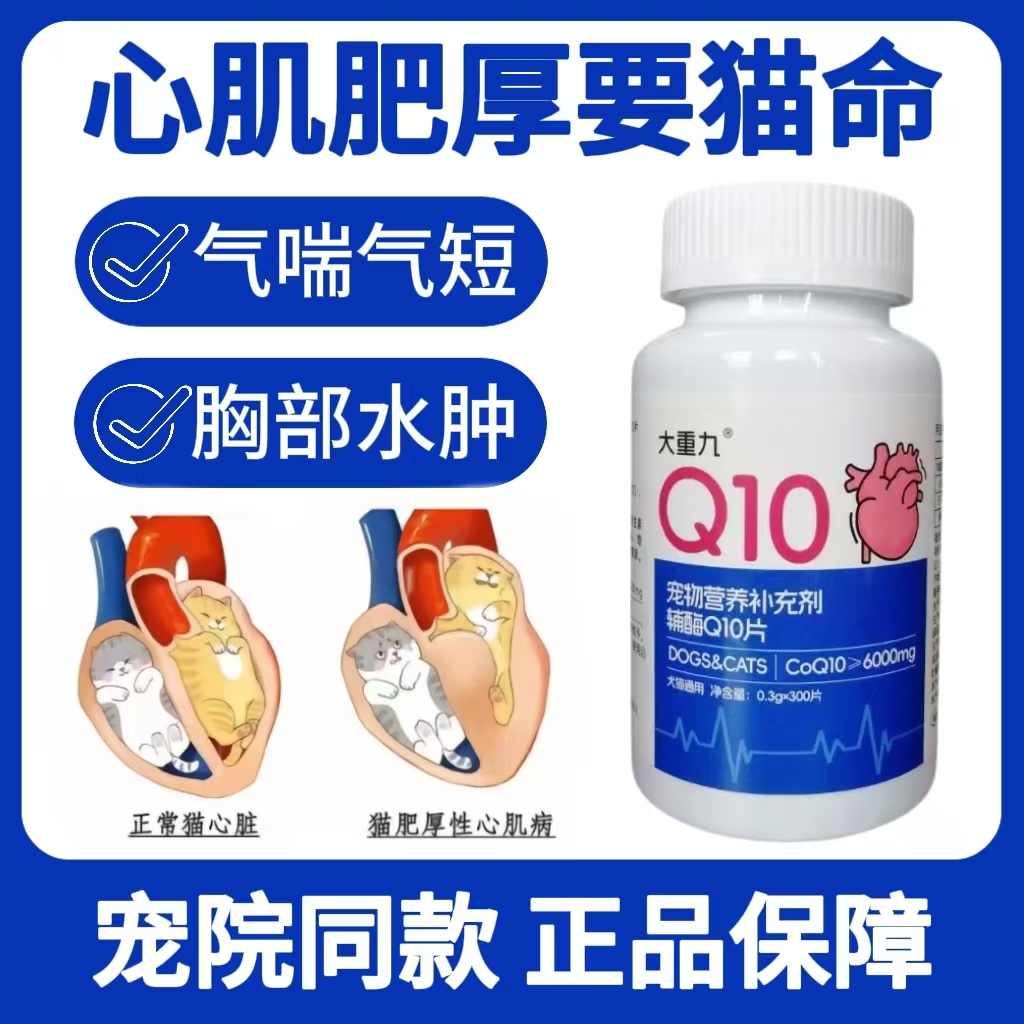 宠物辅酶Q10狗狗猫咪保护心脏老年心肌肥厚养护呼吸困难大口喘气