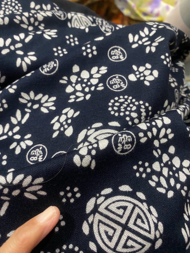 水晶棉布料青花瓷1.3米