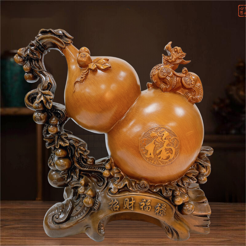 招财福禄葫芦摆件商铺乔迁高档摆件礼品[40*20*45]