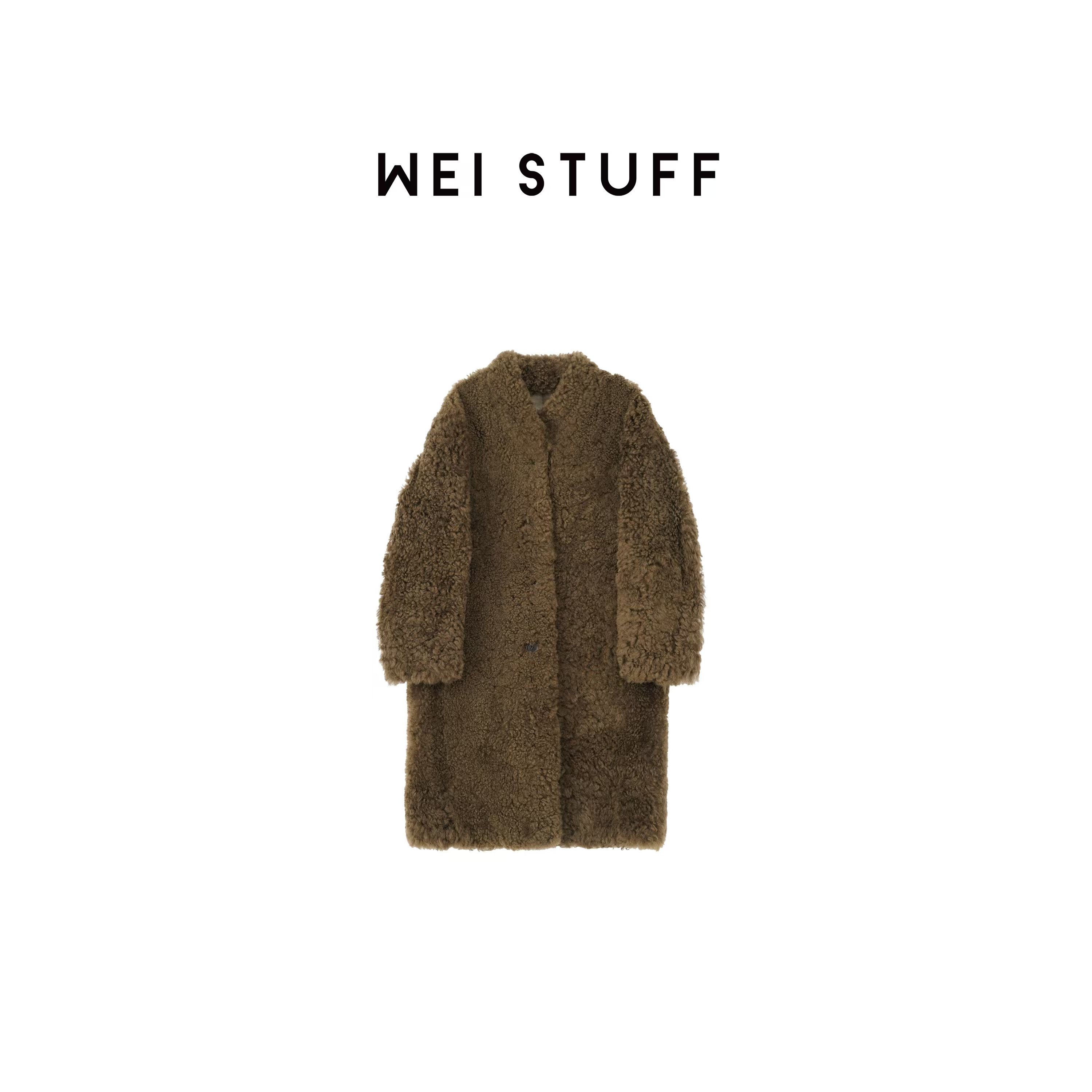 WEI STUFF ”绿野仙踪“复古立领中长款托斯卡纳皮草外套 7100.