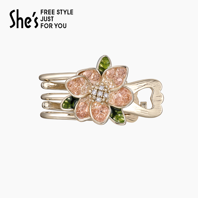 惠shes爱的模样璀璨花朵迷你小号抓夹半发夹刘海碎发夹发抓发饰