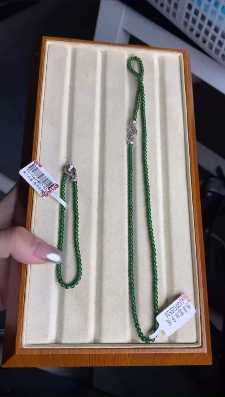 【闪购商品】翡翠颈饰未镶嵌Y21487-翡翠项链+翡翠手链