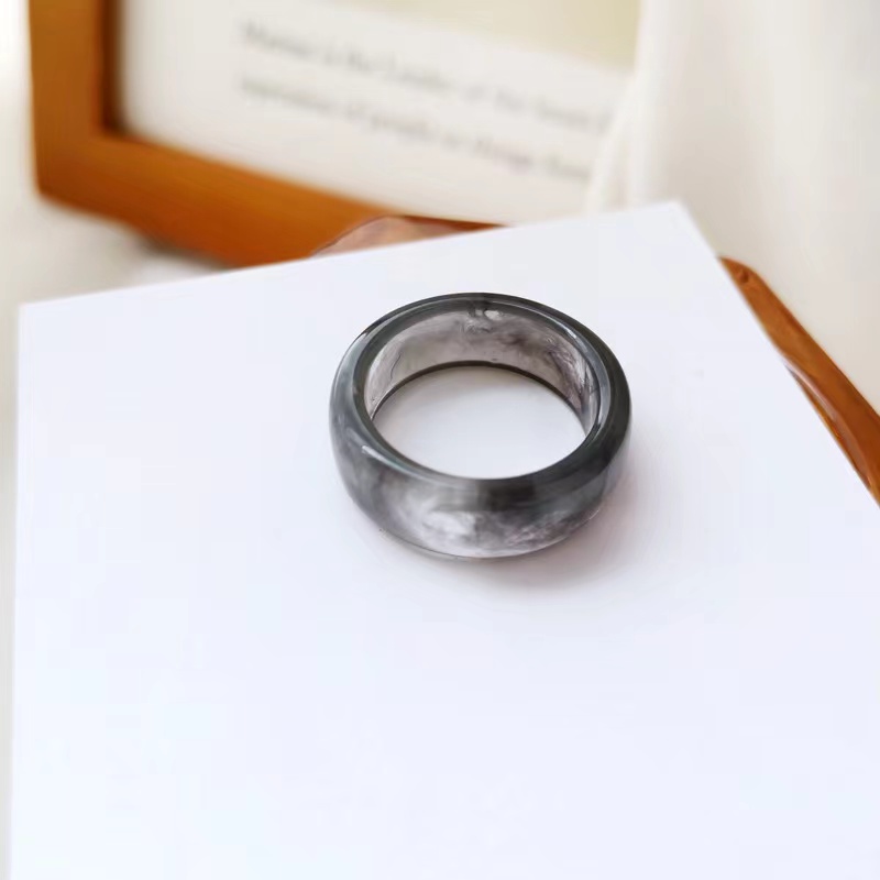 非金属树脂戒指 LEEONG【丹青】时尚个性INS风云纹丹青戒指A122