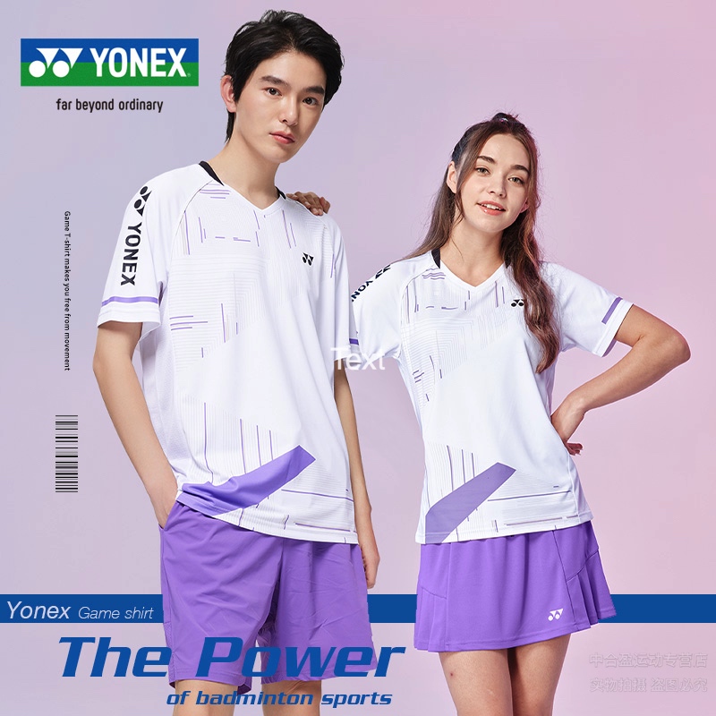 YONEX尤尼克斯羽毛球服男女同款yy运动短袖比赛服速干T恤110353