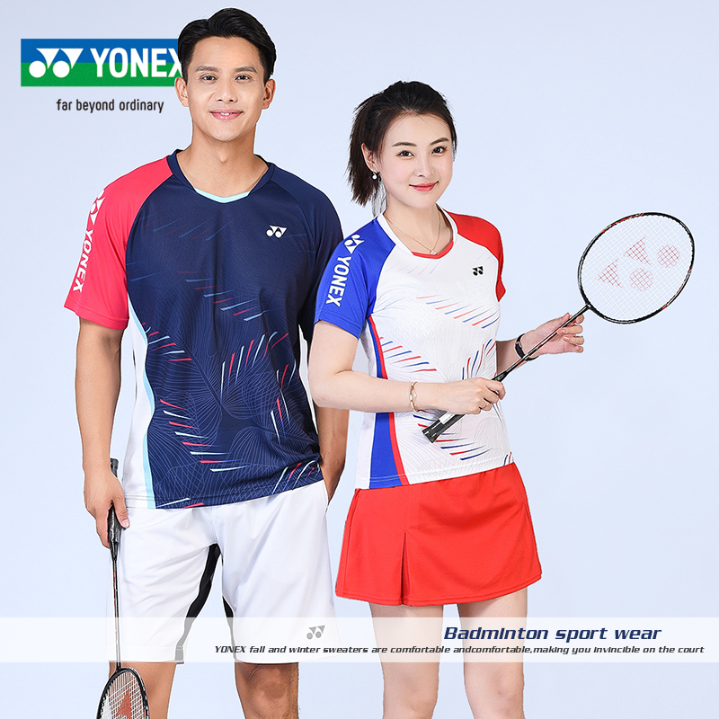 YONEX尤尼克斯羽毛球服吸汗速干比赛训练服yy男女运动短袖 110422
