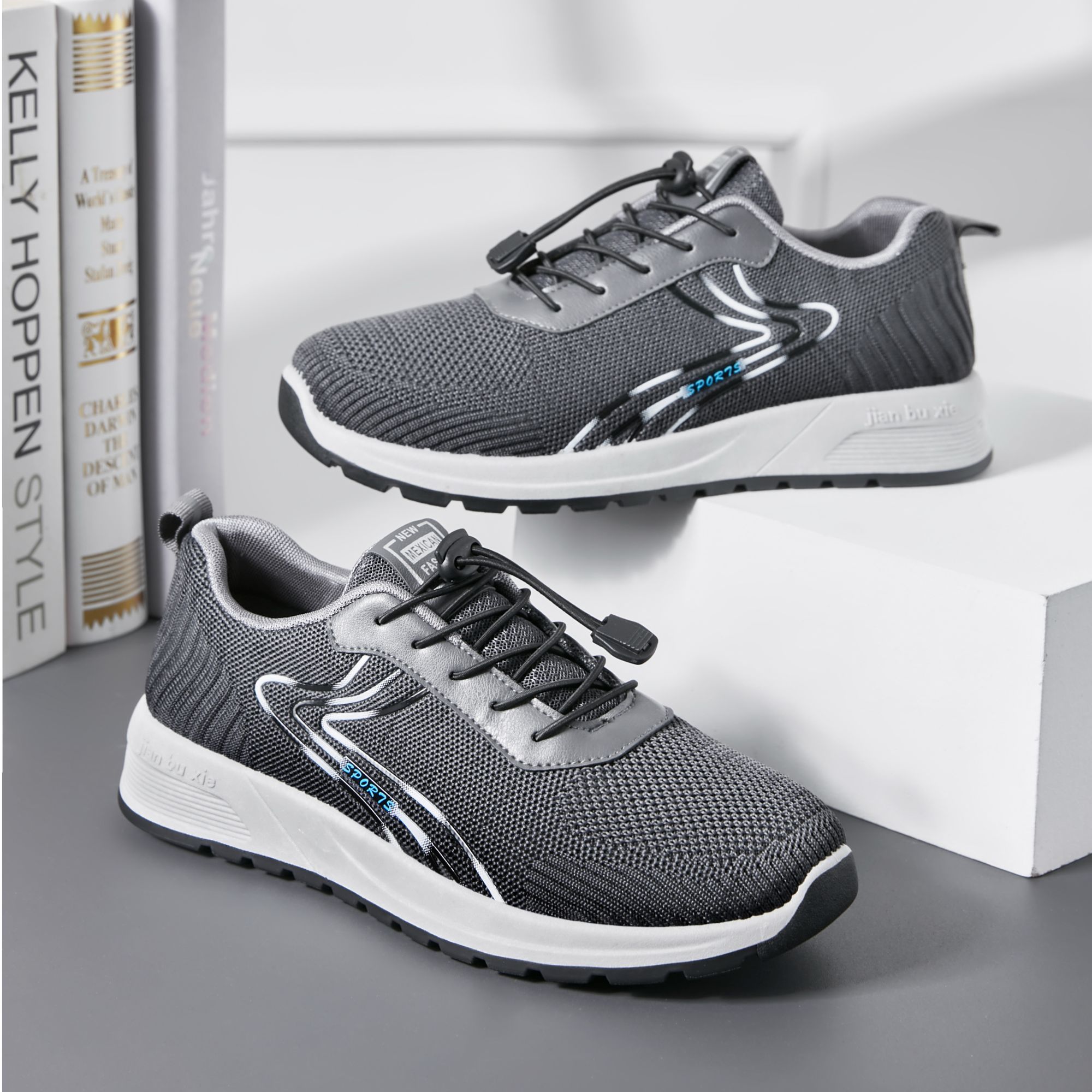 76号稻草人男鞋运动鞋男款新款百搭透气跑步鞋子男超轻减震跑鞋子