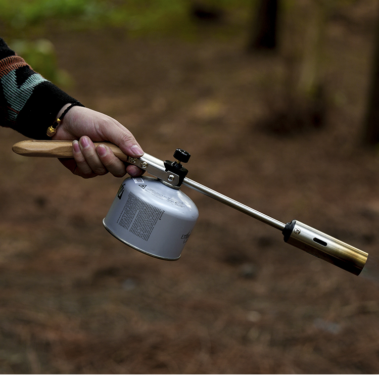 户外便携折叠点火器喷火枪榉木不锈钢高山喷枪柴火炉烧猪毛花草