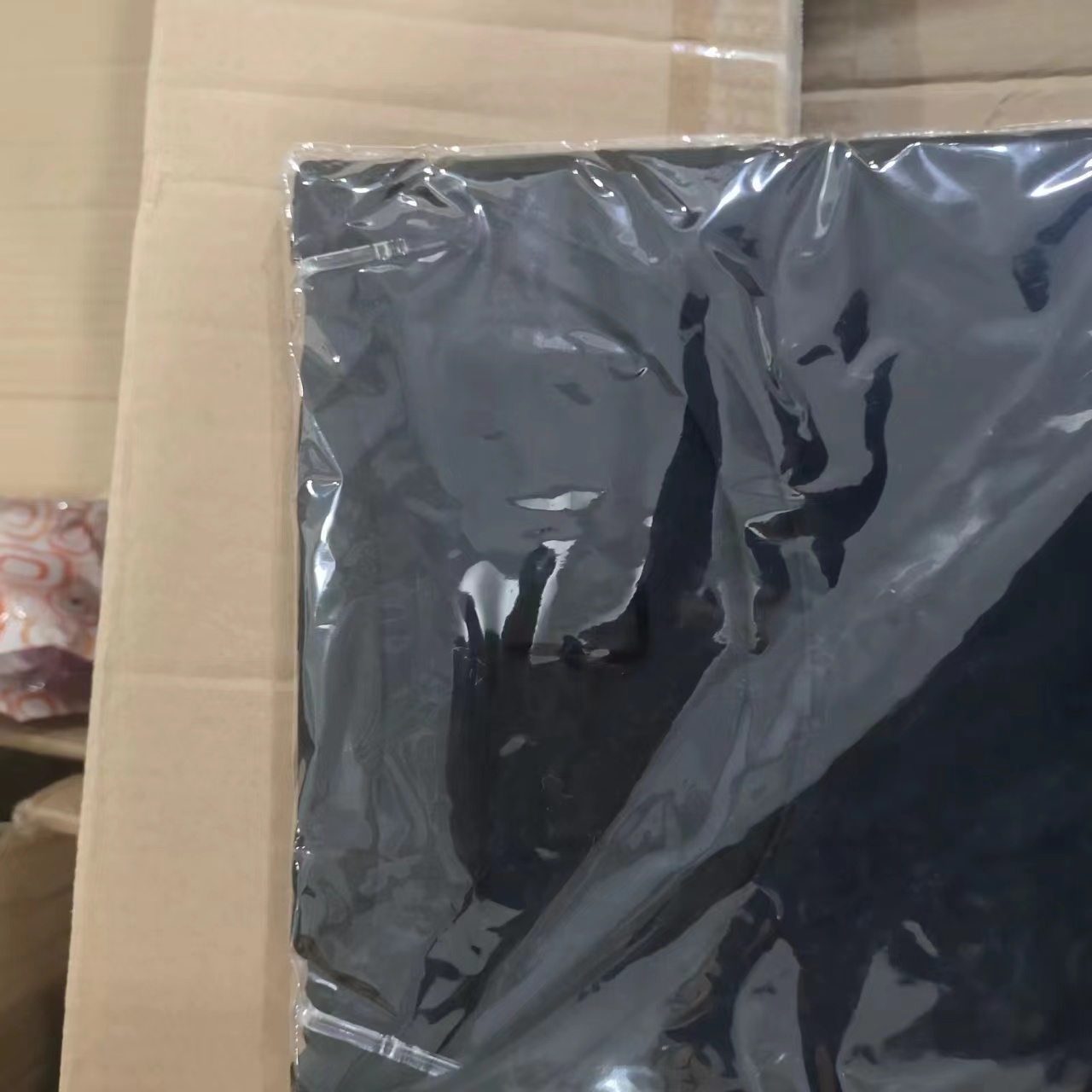 E3 薄款 女士黑色纯色圆领保暖套装 无礼盒
