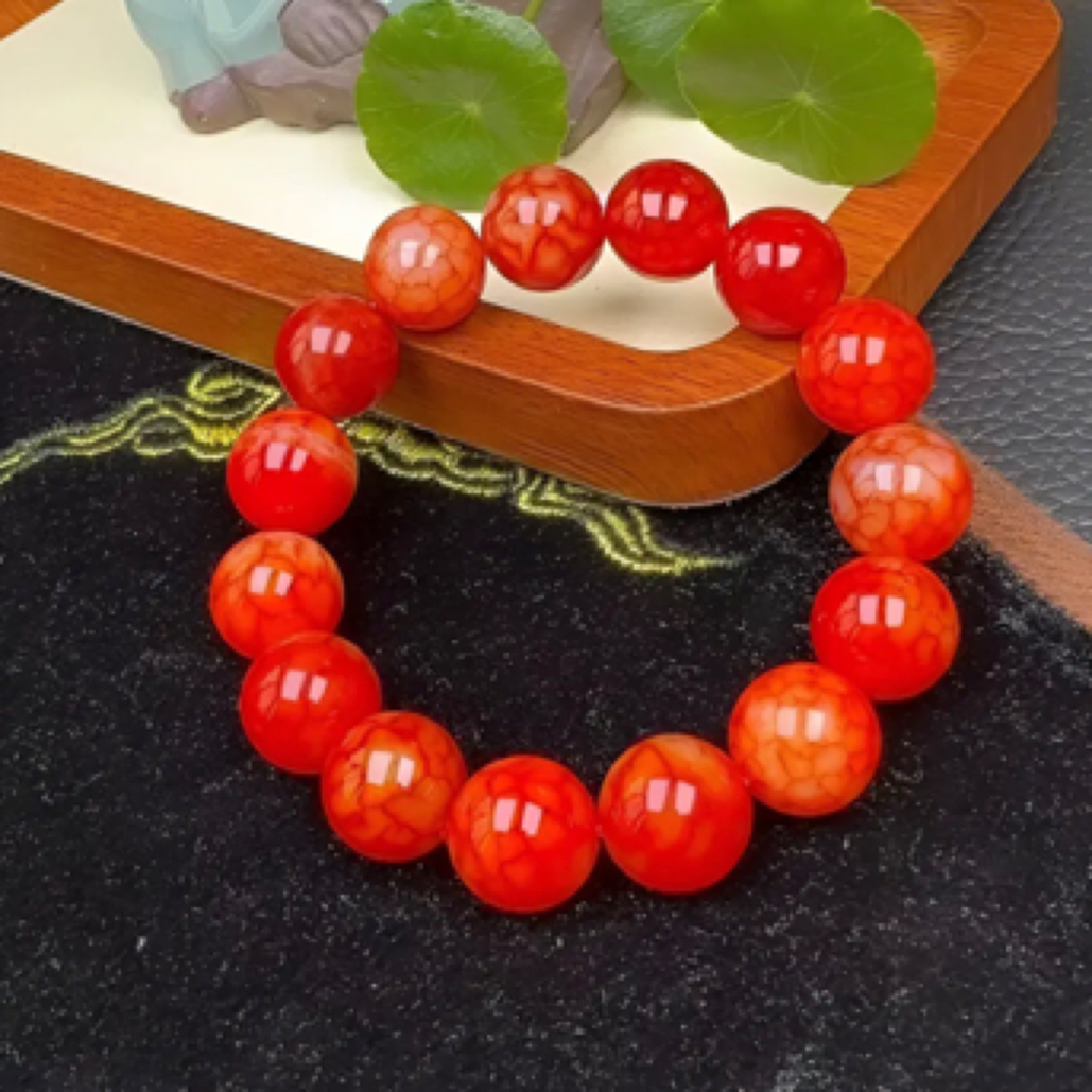 超级雪龙蛋14玛瑙手链手串