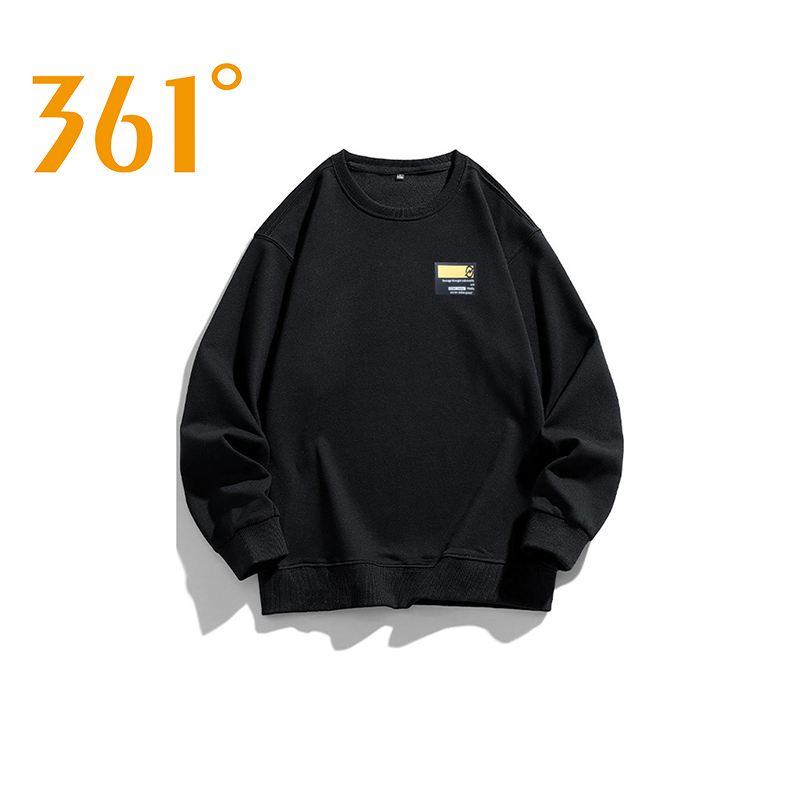 361°春季新款情侣套头卫衣运动百搭休闲宽松圆领春秋长袖潮流印花
