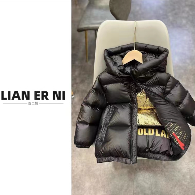 #爆款黑金羽绒服休闲连帽可拆卸白鸭绒保暖羽绒服
