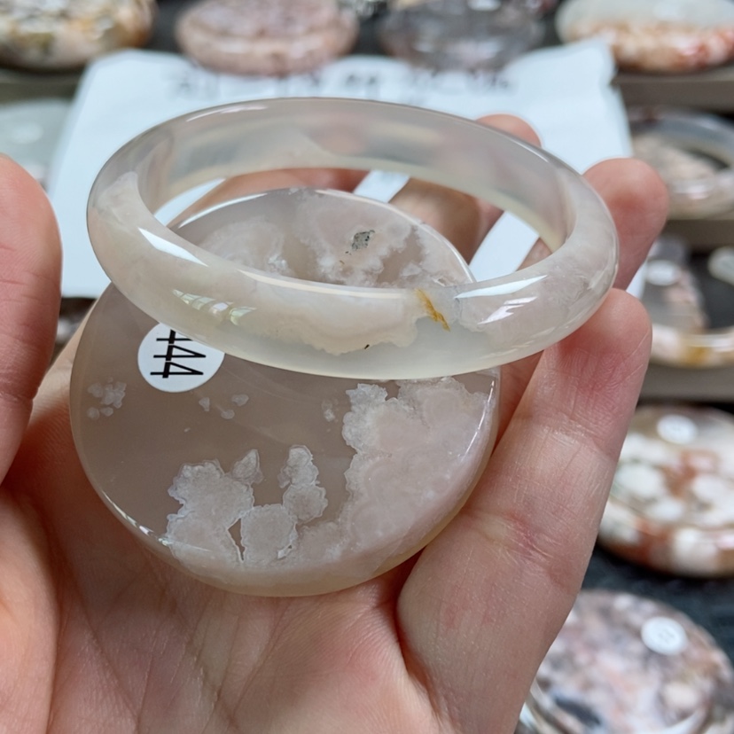 【闪购商品】玛瑙/玉髓手镯未镶嵌444 52