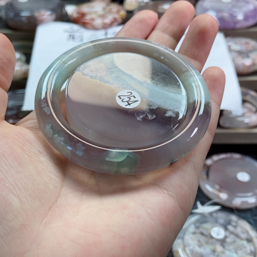 【闪购商品】玛瑙/玉髓手镯未镶嵌胖*嘟254 53