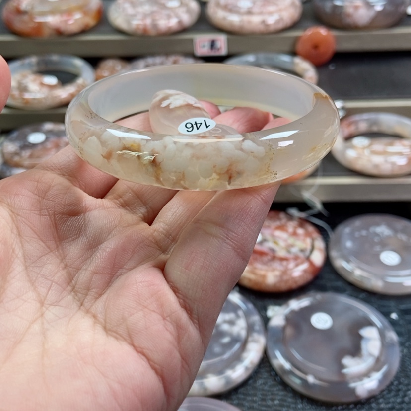 【闪购商品】玛瑙/玉髓手镯未镶嵌泡**?146 62